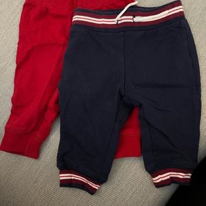 Carters 3m red and blue 2 pack pants